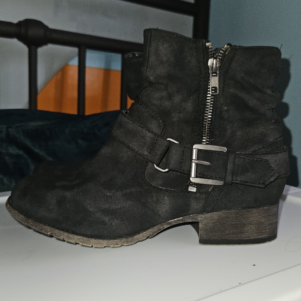 Black Ankle Boots Women's Size 8